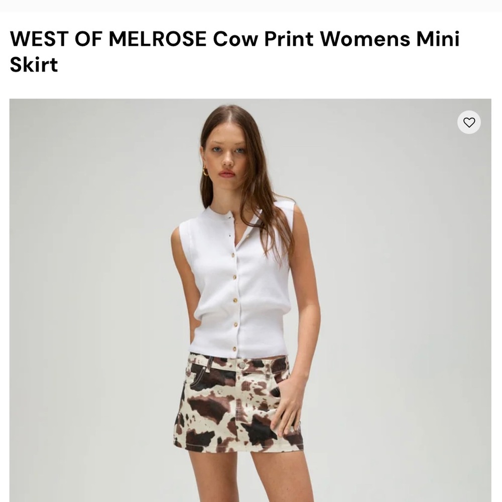 Cow Print Women's Mini Skirt